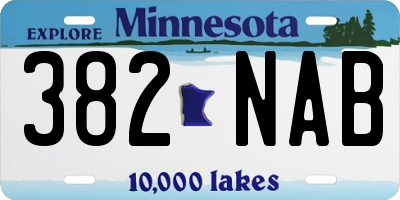 MN license plate 382NAB