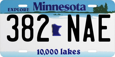 MN license plate 382NAE