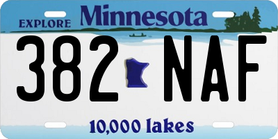 MN license plate 382NAF