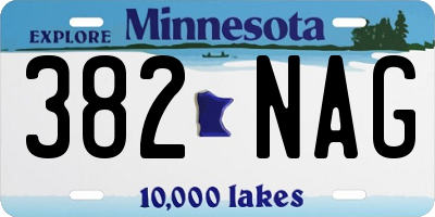 MN license plate 382NAG