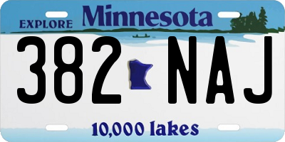 MN license plate 382NAJ