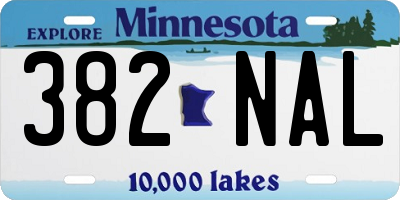 MN license plate 382NAL