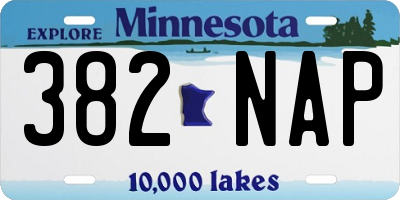 MN license plate 382NAP
