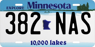 MN license plate 382NAS