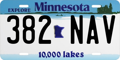 MN license plate 382NAV