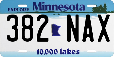 MN license plate 382NAX