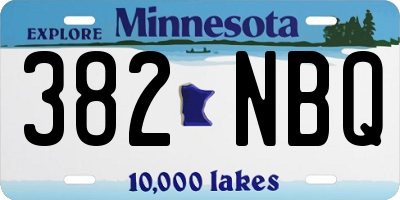 MN license plate 382NBQ