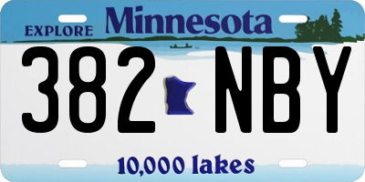 MN license plate 382NBY
