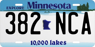MN license plate 382NCA