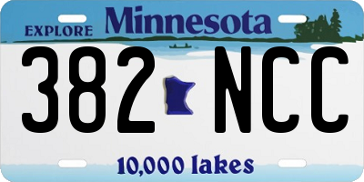 MN license plate 382NCC