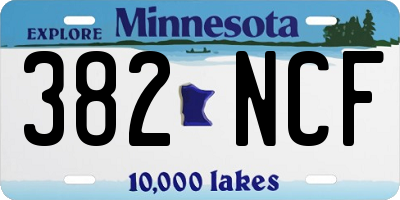 MN license plate 382NCF
