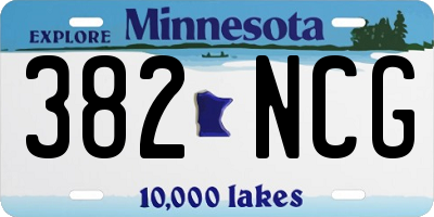 MN license plate 382NCG