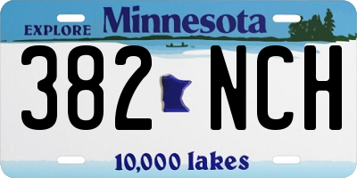MN license plate 382NCH