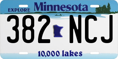 MN license plate 382NCJ