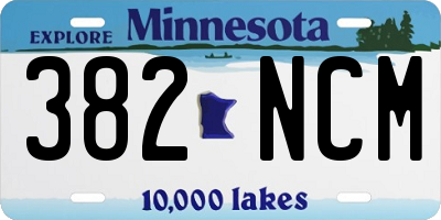 MN license plate 382NCM