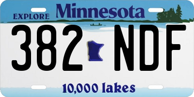 MN license plate 382NDF