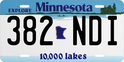 MN license plate 382NDI