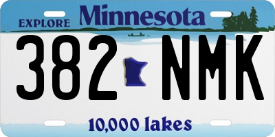 MN license plate 382NMK