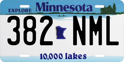 MN license plate 382NML