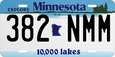 MN license plate 382NMM