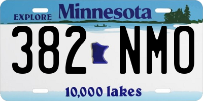MN license plate 382NMO