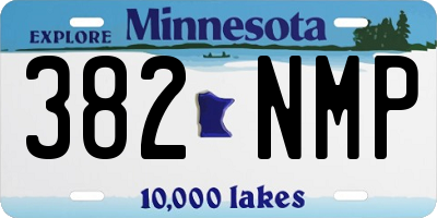MN license plate 382NMP