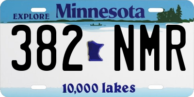 MN license plate 382NMR