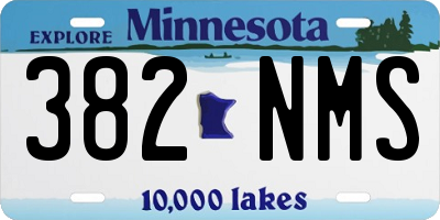 MN license plate 382NMS