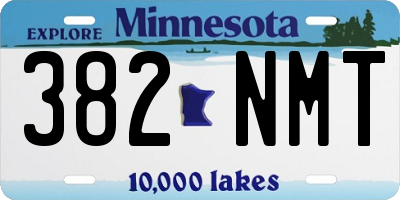MN license plate 382NMT