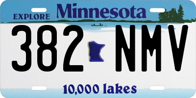 MN license plate 382NMV