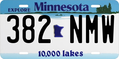 MN license plate 382NMW