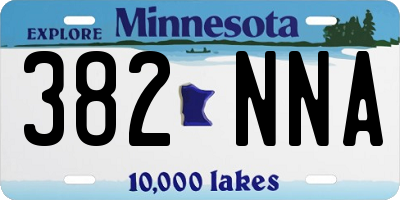 MN license plate 382NNA
