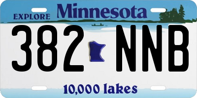 MN license plate 382NNB