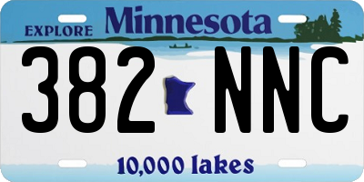 MN license plate 382NNC
