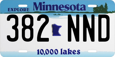 MN license plate 382NND