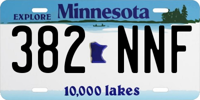 MN license plate 382NNF