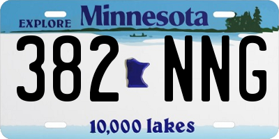 MN license plate 382NNG
