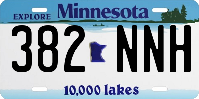 MN license plate 382NNH