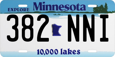 MN license plate 382NNI