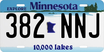 MN license plate 382NNJ