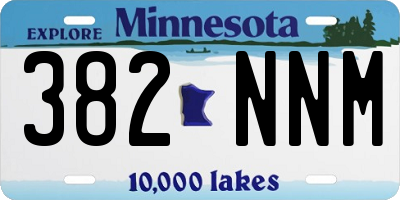 MN license plate 382NNM