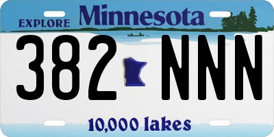 MN license plate 382NNN