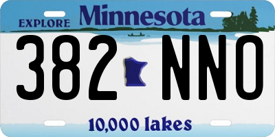 MN license plate 382NNO