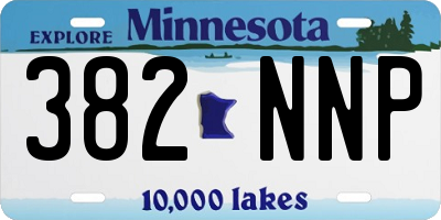 MN license plate 382NNP