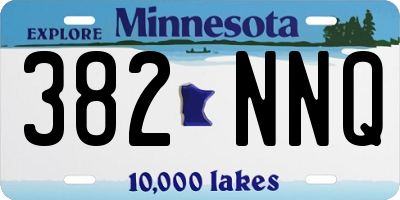 MN license plate 382NNQ