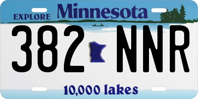 MN license plate 382NNR
