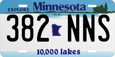 MN license plate 382NNS