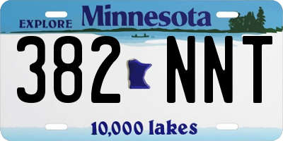 MN license plate 382NNT