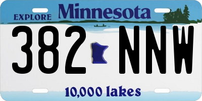 MN license plate 382NNW