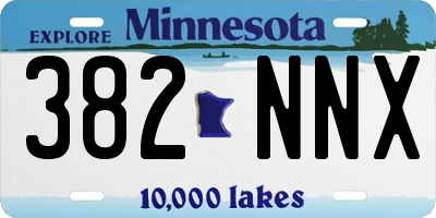 MN license plate 382NNX